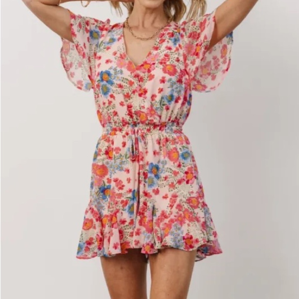 Ditsy floral ruffle romper